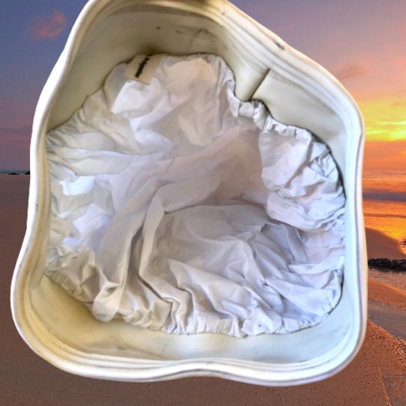 Vintage Womens White Swim Bathing Turban Latex Polyester Pleated DAMAGED - Picture 9 of 12